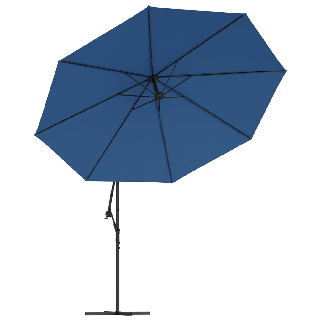 Vidaxl zweefparasol met aluminium paal 350 cm blauw