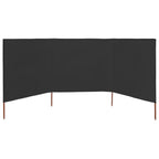 Vidaxl windscherm 3-panelen 400x80 cm stof antraciet
