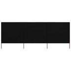 Vidaxl windscherm 3-panelen 400x120 cm stof zwart