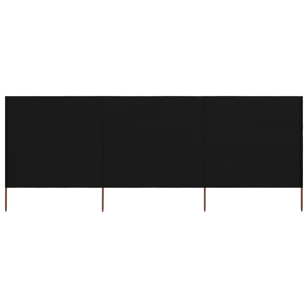 Vidaxl windscherm 3-panelen 400x120 cm stof zwart