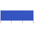 Vidaxl windscherm 3-panelen 400x120 cm stof azuurblauw