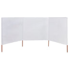 Vidaxl windscherm 3-panelen 400x160 cm stof zandwit