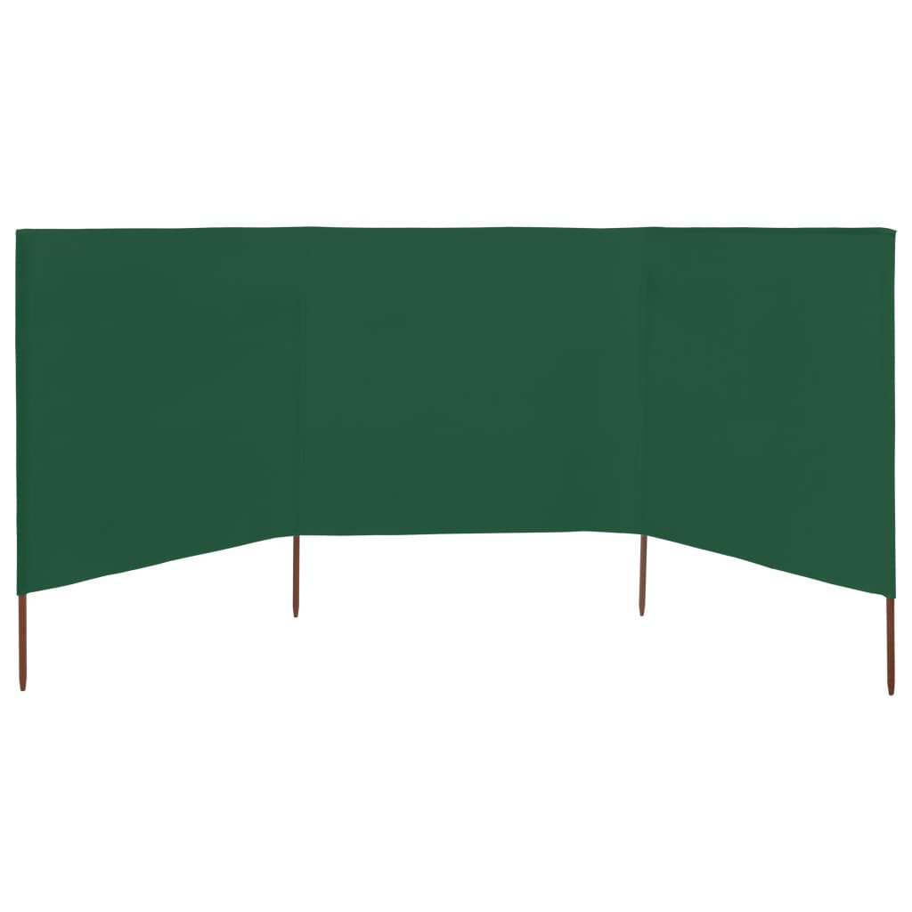 Vidaxl windscherm 3-panelen 400x160 cm stof groen