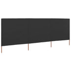 Vidaxl windscherm 3-panelen 400x160 cm stof antraciet