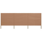 Vidaxl windscherm 3-panelen 400x160 cm stof taupe