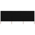 Vidaxl windscherm 3-panelen 400x160 cm stof zwart
