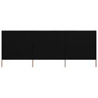Vidaxl windscherm 3-panelen 400x160 cm stof zwart