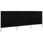 Vidaxl windscherm 3-panelen 400x160 cm stof zwart