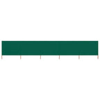 Vidaxl windscherm 5-panelen 600x80 cm stof groen