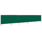 Vidaxl windscherm 5-panelen 600x80 cm stof groen
