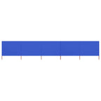 Vidaxl windscherm 5-panelen 600x80 cm stof azuurblauw