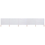 Vidaxl windscherm 5-panelen 600x120 cm stof zandwit