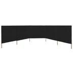 Vidaxl windscherm 5-panelen 600x120 cm stof zwart