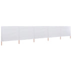 Vidaxl windscherm 5-panelen 600x160 cm stof zandwit