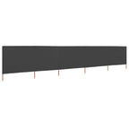 Vidaxl windscherm 5-panelen 600x160 cm stof antraciet