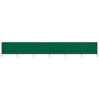 Vidaxl windscherm 6-panelen 800x120 cm stof groen