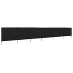 Vidaxl windscherm 6-panelen 800x120 cm stof zwart