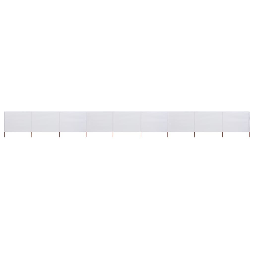 Vidaxl windscherm 9-panelen 1200x120 cm stof zandwit