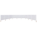 Vidaxl windscherm 9-panelen 1200x160 cm stof zandwit