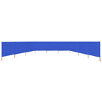 Vidaxl windscherm 9-panelen 1200x160 cm stof azuurblauw