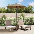 Vidaxl parasol 200x224 cm aluminium taupe