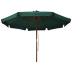Vidaxl parasol met houten paal 330 cm groen