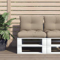 Vidaxl palletkussens 2 st stof taupe