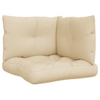 Vidaxl palletkussens 3 st stof beige