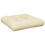 Vidaxl palletkussen 60x61,5x10 cm stof crèmekleurig