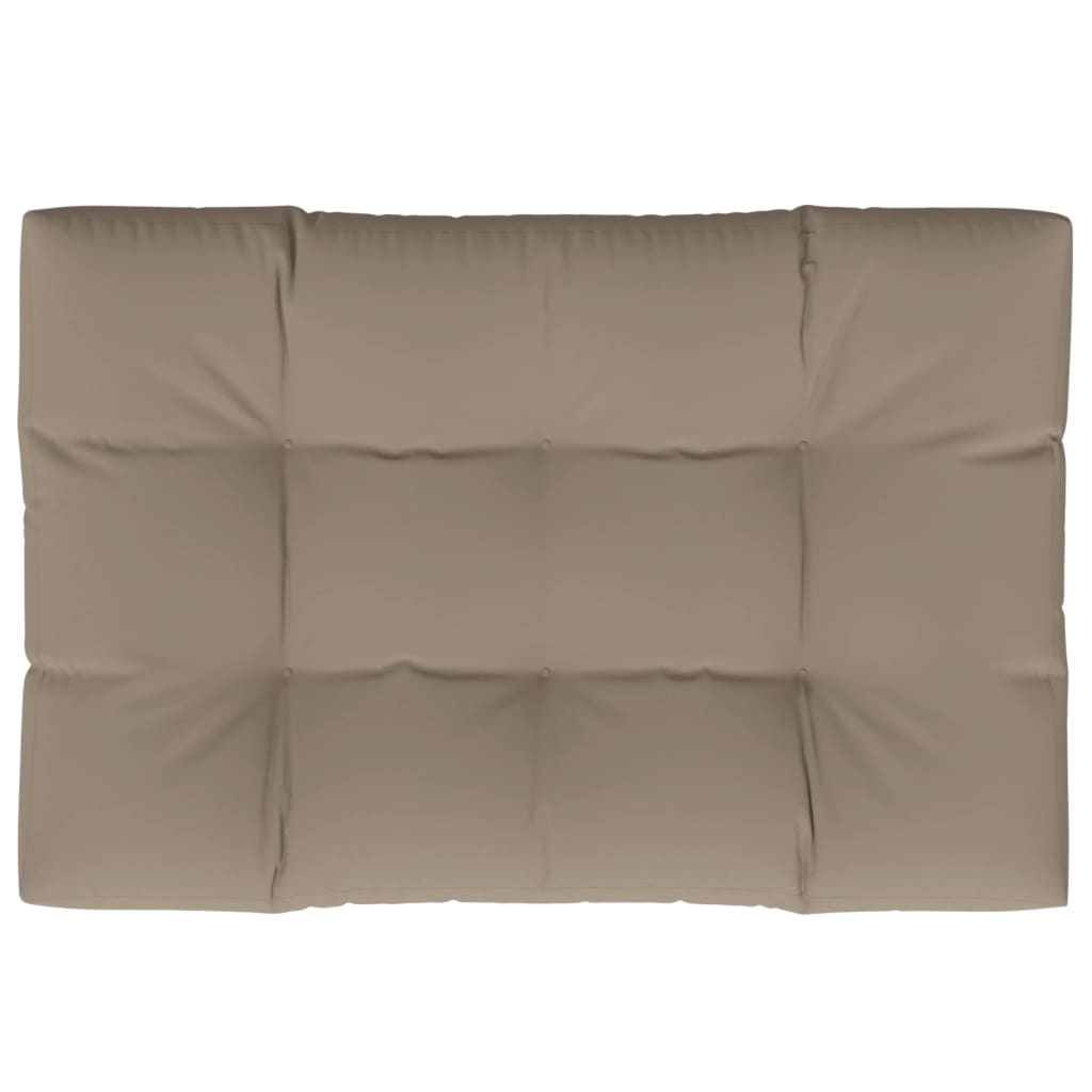 Vidaxl palletkussen 120x80x12 cm stof taupe