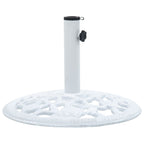 Vidaxl parasolvoet 12 kg 48 cm gietijzer wit