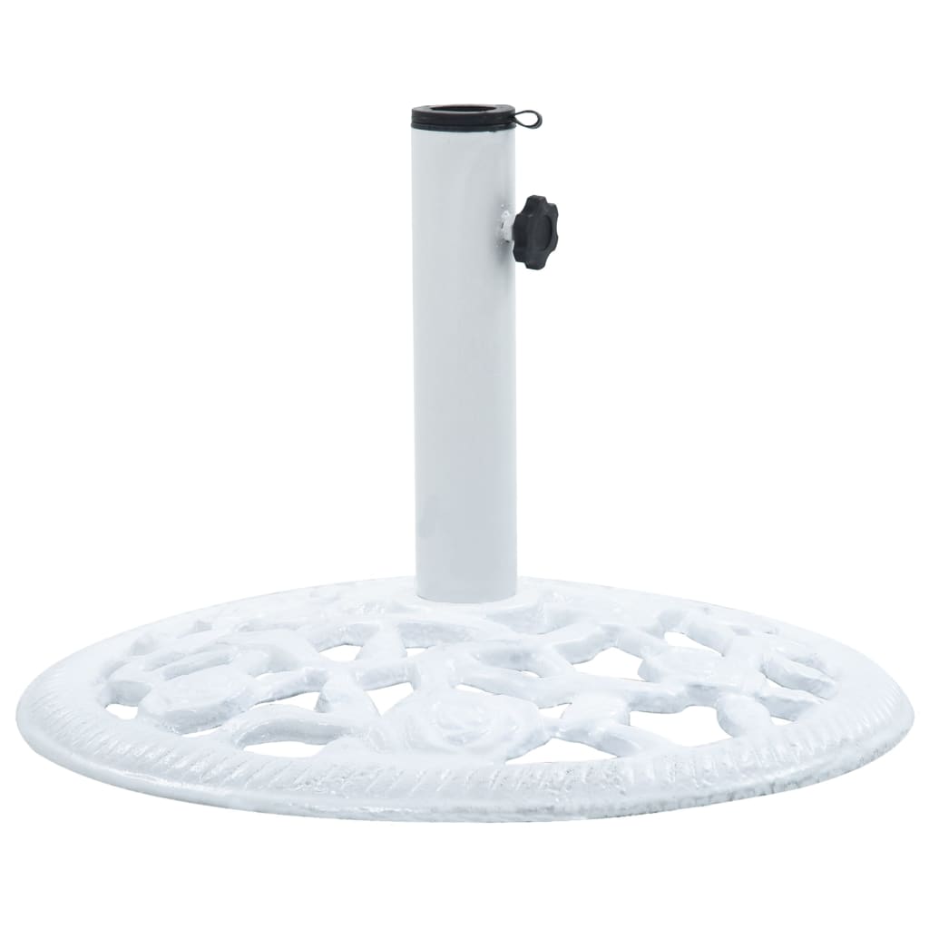Vidaxl parasolvoet 12 kg 48 cm gietijzer wit