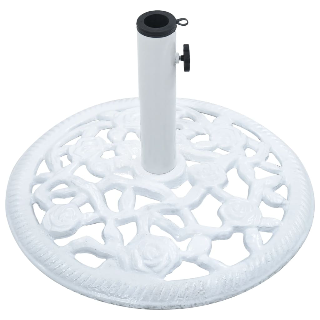 Vidaxl parasolvoet 12 kg 48 cm gietijzer wit
