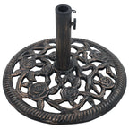 Vidaxl parasolvoet 12 kg 48 cm gietijzer bronskleurig