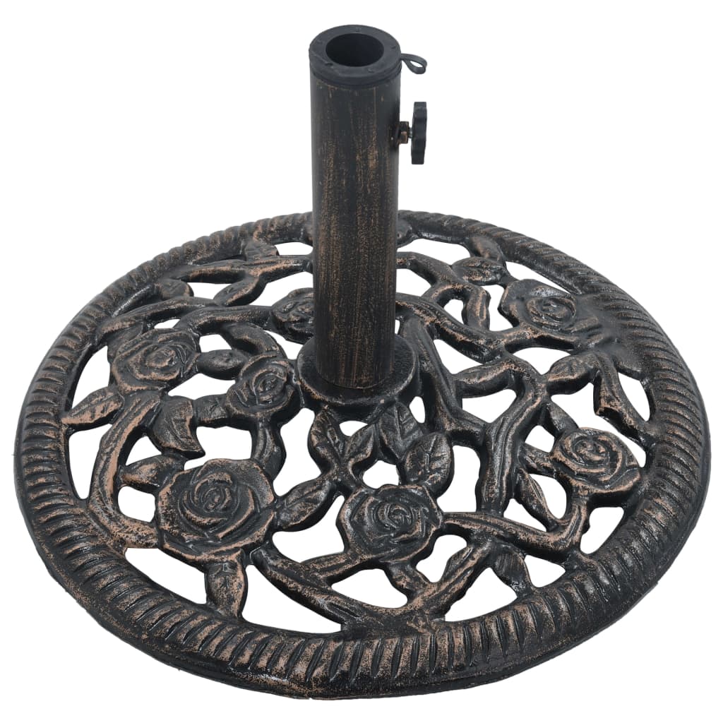 Vidaxl parasolvoet 12 kg 48 cm gietijzer bronskleurig
