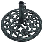 Vidaxl parasolvoet 9 kg 40 cm gietijzer groen