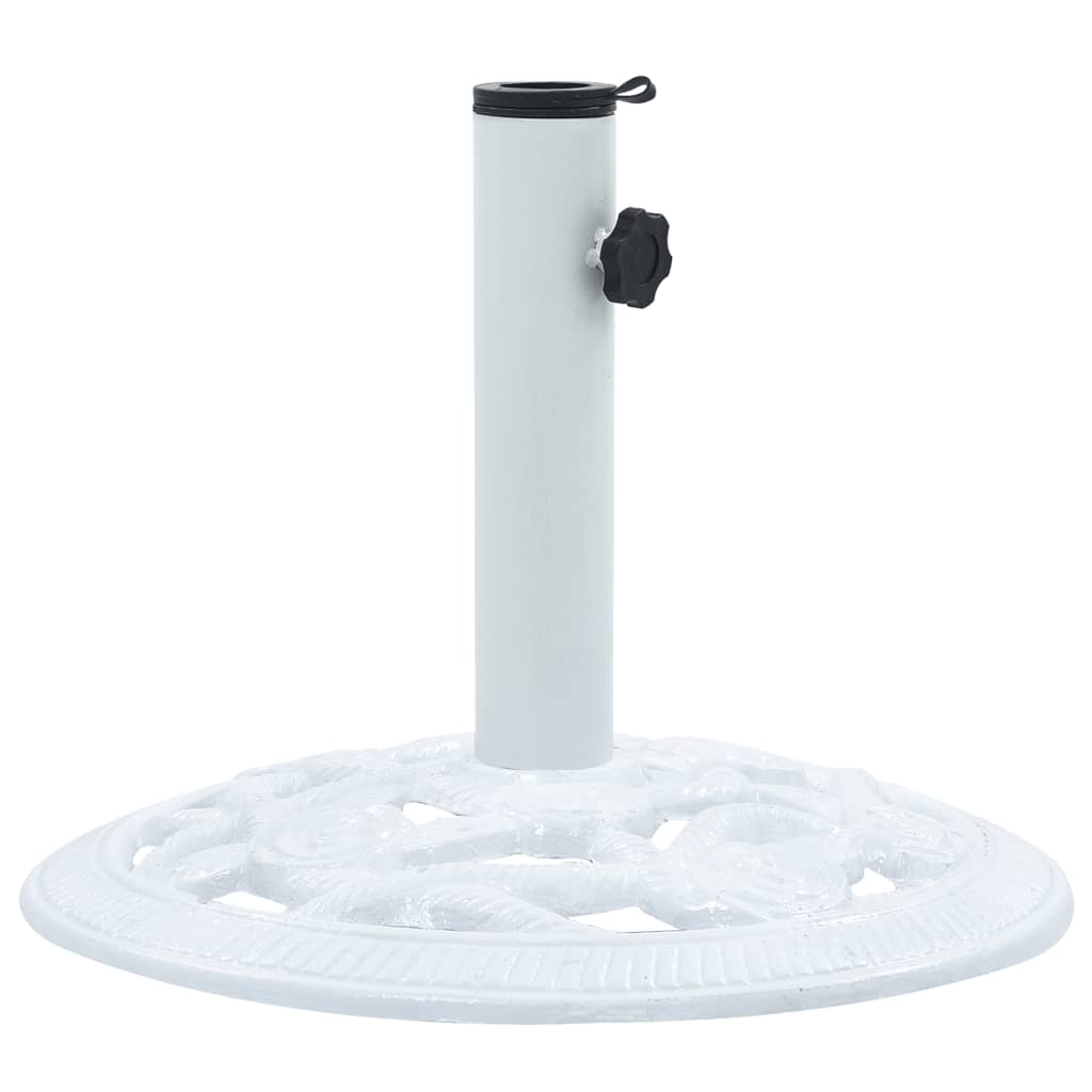 Vidaxl parasolvoet 9 kg 40 cm gietijzer wit