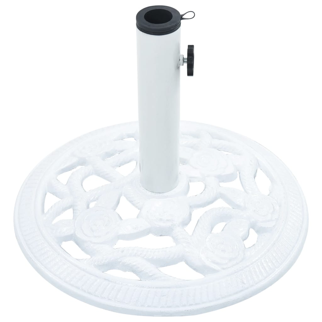Vidaxl parasolvoet 9 kg 40 cm gietijzer wit