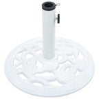 Vidaxl parasolvoet 9 kg 40 cm gietijzer wit