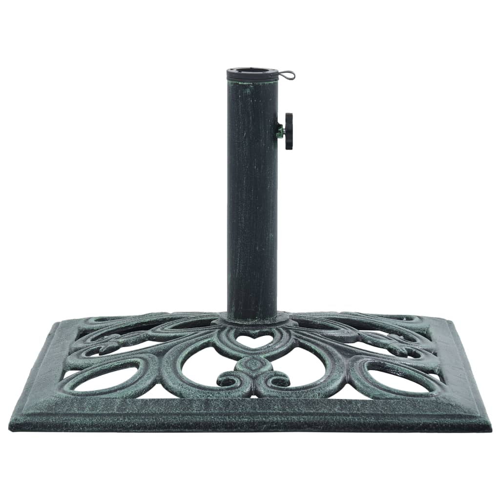 Vidaxl parasolvoet 12 kg 49 cm gietijzer groen