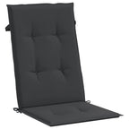 Vidaxl tuinstoelkussens 2 st hoge rug 120x50x3 cm stof zwart
