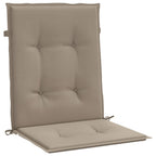 Vidaxl tuinstoelkussens lage rug 2 st 100x50x3 cm oxford stof taupe