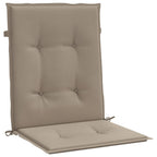 Vidaxl tuinstoelkussens lage rug 4 st 100x50x3 cm oxford stof taupe