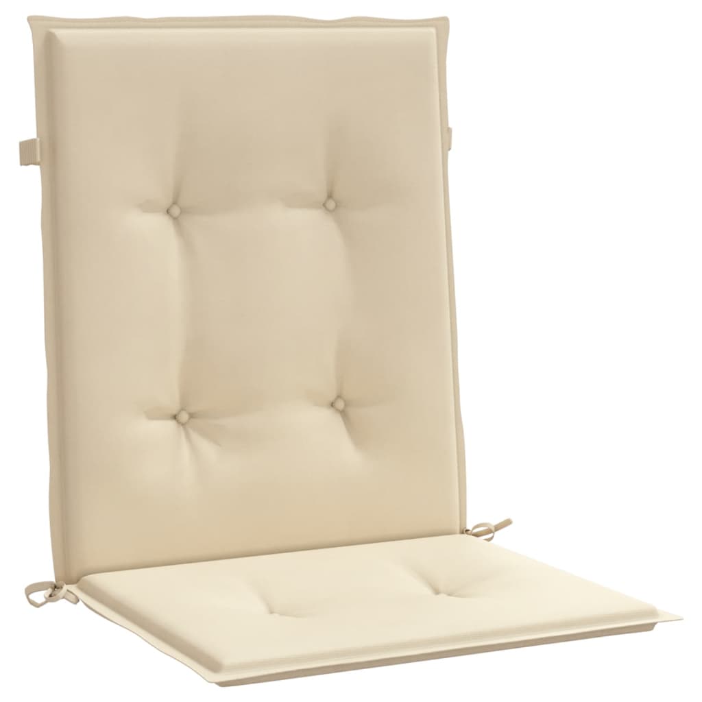 Vidaxl tuinstoelkussens lage rug 2 st 100x50x3 cm oxford stof beige