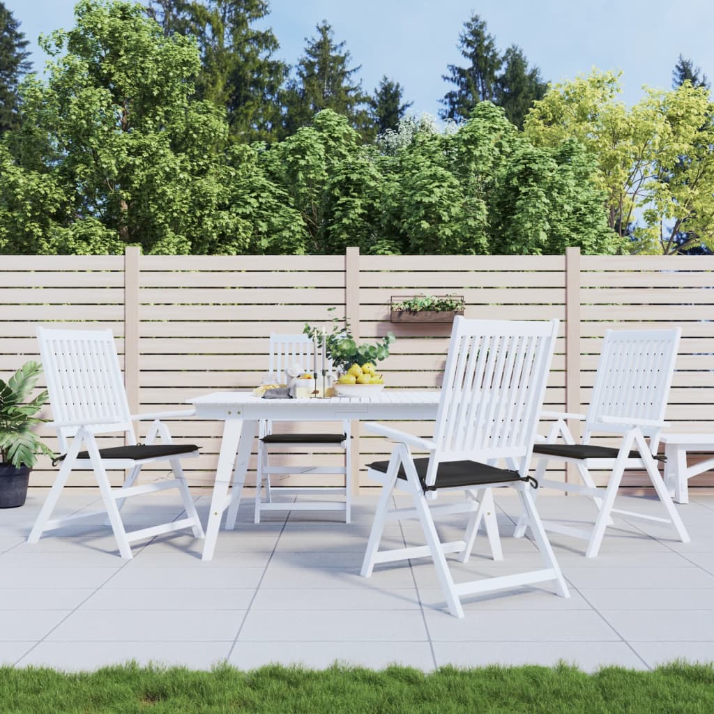 Vidaxl tuinstoelkussens 4 st 40x40x4 cm oxford stof zwart