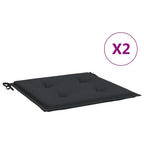 Vidaxl tuinstoelkussens 2 st 50x50x4 cm oxford stof zwart