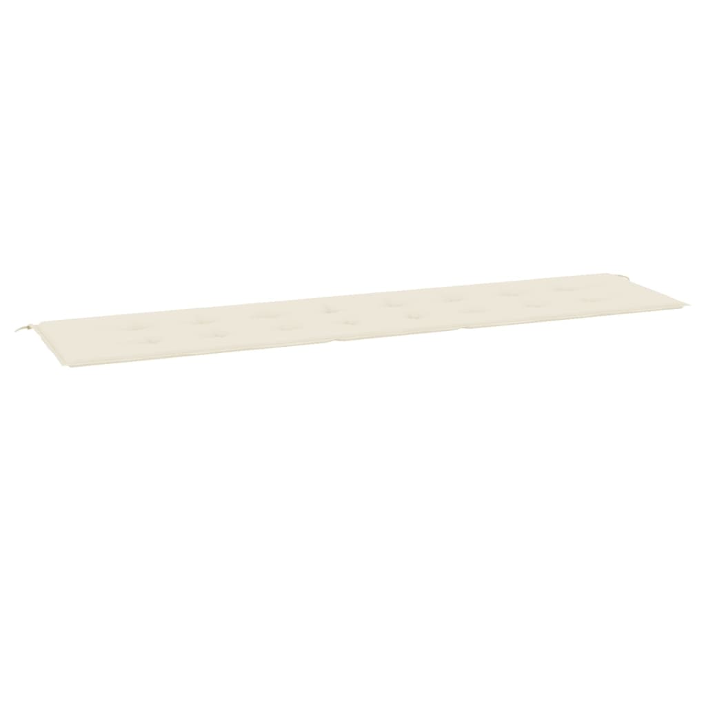 Vidaxl tuinbankkussen 200x50x4 cm oxford stof crèmekleurig
