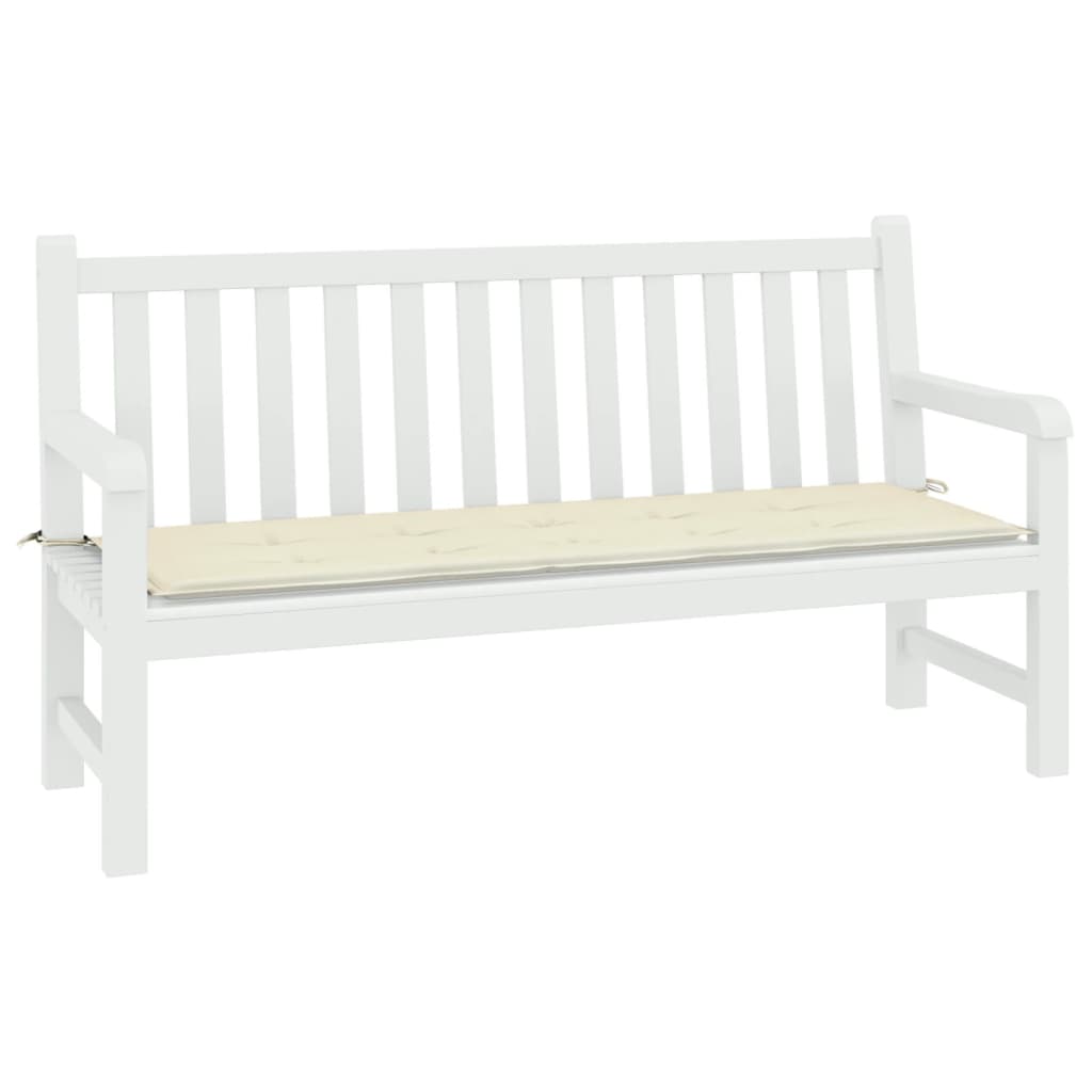 Vidaxl tuinbankkussen 200x50x4 cm oxford stof crèmekleurig