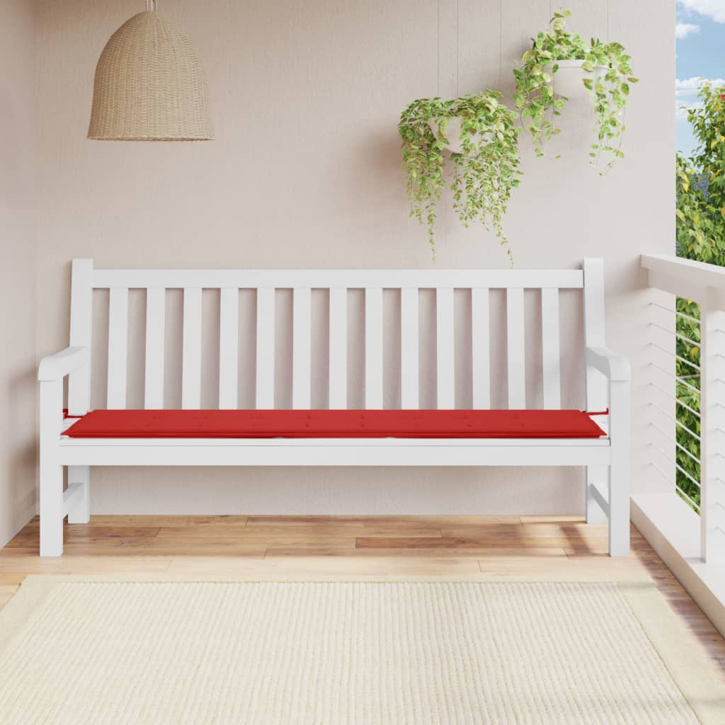 Vidaxl tuinbankkussen 200x50x4 cm oxford stof rood