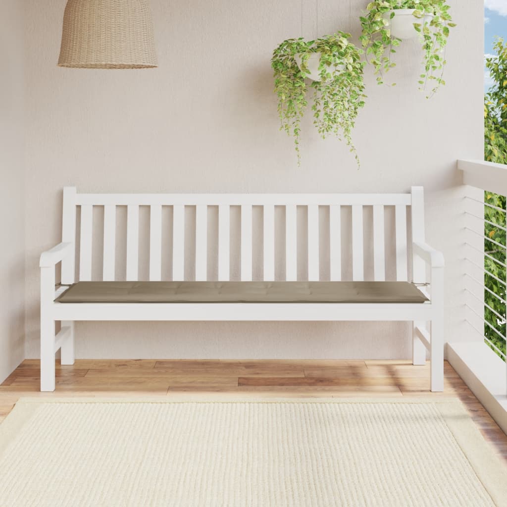 Vidaxl tuinbankkussen 180x50x4 cm oxford stof taupe